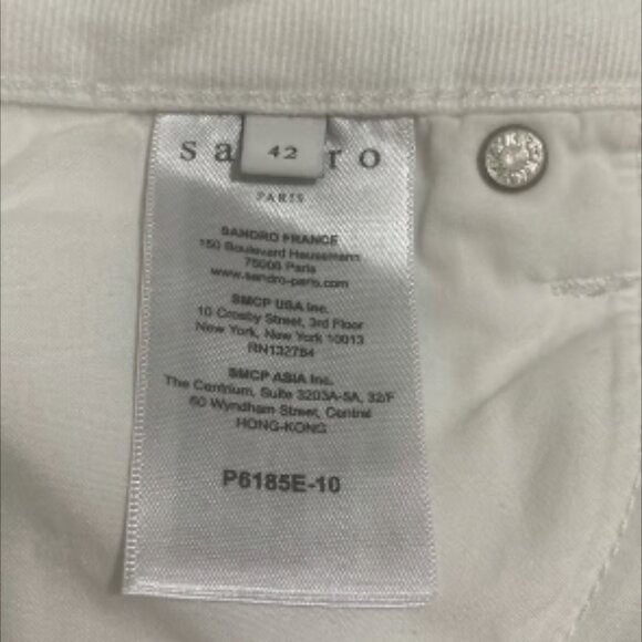 NWOT SANDRO Paris Women's White Skinny Jean Pants Size 10 - Picture 7 of 7
